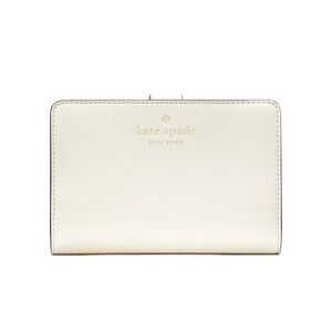 New Kate Spade Schuyler Medium Compact Bifold Wallet Meringue